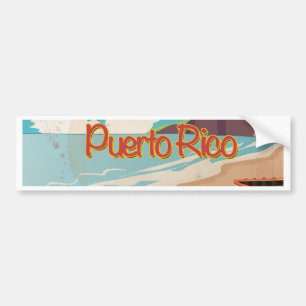 Puerto Rico Oude Reisposter Bumpersticker
