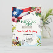 Puerto Rico party theme invitation (Debout devant)