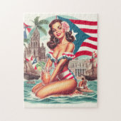 Puerto Rico Pin-Up Legpuzzel (Verticaal)