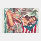 Puerto Rico Pin-Up Theedoek (Horizontaal)