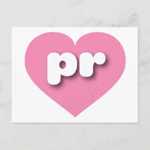 Puerto Rico Pink Heart - Ik hou van r Briefkaart