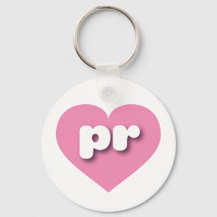 Puerto Rico Pink Heart - Ik hou van r Sleutelhanger