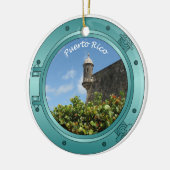 Puerto Rico Porthole Keramisch Ornament (Links)