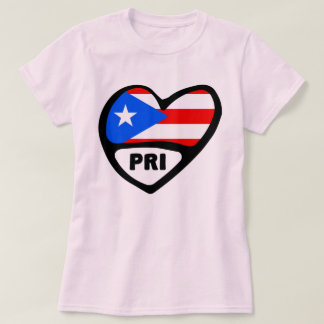 Puerto Rico PRI Hartvlag T-shirt