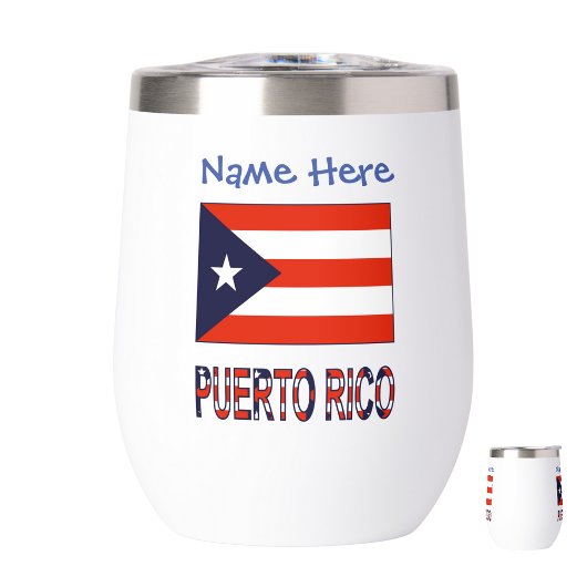 Puerto Rico Puerto Ricaanse vlag Blauwe Personalis
