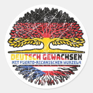 Puerto Rico Puerto-ricanisch Deutschland Ronde Sticker
