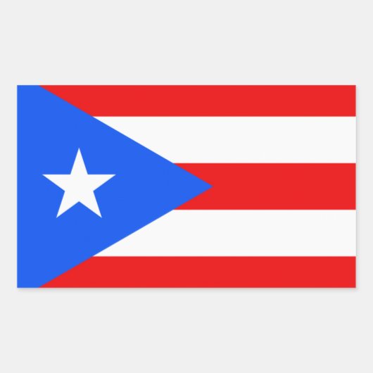 Puerto Rico Rechthoekige Sticker (Voorkant)