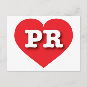 Puerto Rico Red Heart - Ik hou van PR Briefkaart
