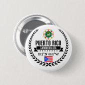 Puerto Rico Ronde Button 5,7 Cm (Voorkant /achterkant)