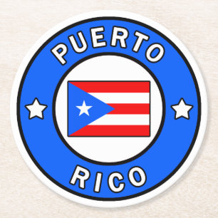 Puerto Rico Ronde Kartonnen Onderzetter