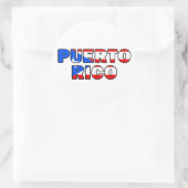Puerto Rico Ronde Sticker (Tas)