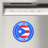 Puerto Rico Round Emblem Magneet (Insitu (Vaatwasser))