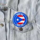 Puerto Rico Round Emblem Ronde Button 7,6 Cm (In situ)