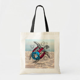 Puerto Rico schildpad vlag Tote Bag