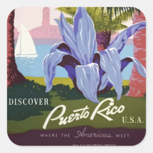  Puerto Rico Square Stickers