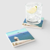 Puerto Rico Stenen Onderzetter (Zijkant)