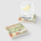 Puerto Rico Stenen Onderzetter (Zijkant)