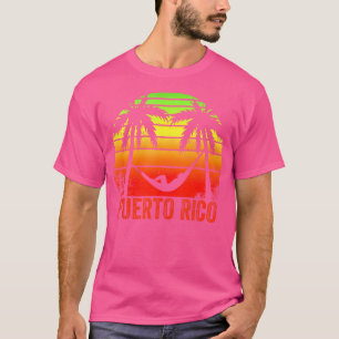 Puerto Rico Sunset Palm Trees Beach Hangmat T-shirt