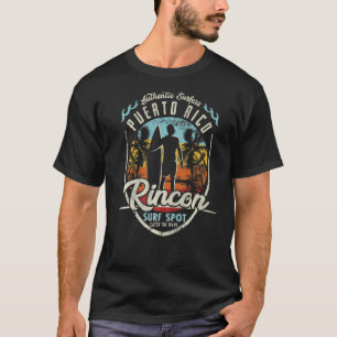 Puerto Rico Surfende retro Surfer Rincon T-shirt