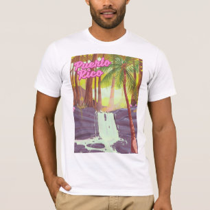 Puerto Rico Tropische Palm reisposter T-shirt