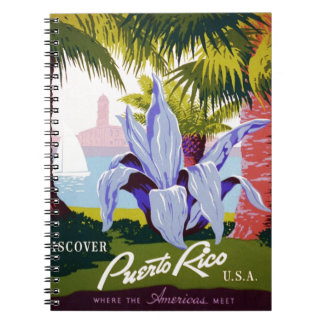 Puerto Rico U.S.A., het Toerisme van WPA en parks  Notitieboek