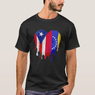 Puerto Rico Venezuela Vlag Hart Gegroeid Patriot K T-shirt