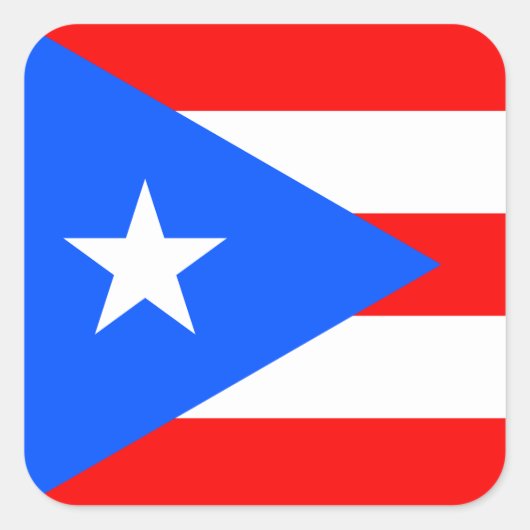 Puerto Rico Vierkante Sticker (Voorkant)