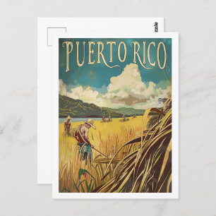 Puerto Rico Vintage Beroemde Reisplaats Briefkaart