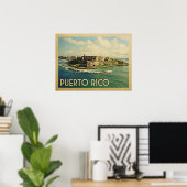 Puerto Rico Vintage Travel Poster (Thuiskantoor)