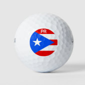 Puerto Rico vlag aangepaste golfbal set geschenkdo Golfballen (Voorkant)