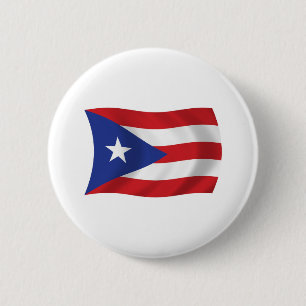 Puerto Rico Vlag Knop Ronde Button 5,7 Cm