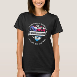 Puerto Rico Vlag Nicaragua Opgegroeid Echtgenoot L T-shirt