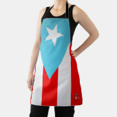 Puerto Rico vlag over het middelste middelste plat Schort (Insitu)