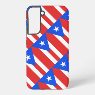 Puerto Rico Vlag Tegel Patroon Samsung Galaxy Hoesje