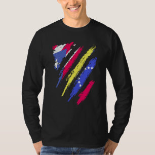 Puerto Rico Vlag Venezuela Gekweekte Patriot Land T-shirt