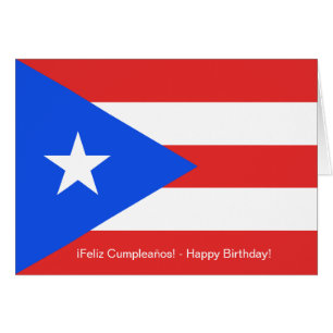 Puerto Rico Vlag Wenskaart