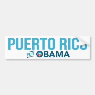 Puerto Rico voor Barack Obama Biden Bumpersticker