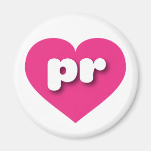 Puerto Rico warm roze hart - Ik hou van pr Magneet