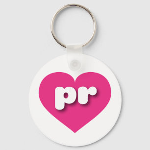 Puerto Rico warm roze hart - Ik hou van pr Sleutelhanger
