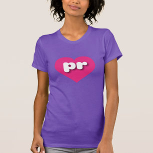 Puerto Rico warm roze hart - Ik hou van pr T-shirt