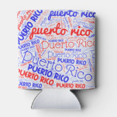 Puerto Rico Word Cloud Blikjeskoeler (Achterkant)