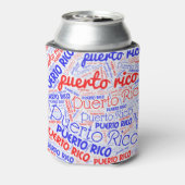 Puerto Rico Word Cloud Blikjeskoeler (Blikje Achterkant)