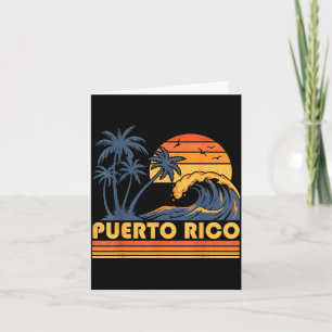 Puerto Rico zonsondergang retro vintage strandvaka Kaart