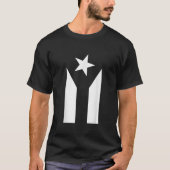 Puerto Rico Zwarte Vlag Protest T-Shirt (Voorkant)