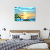 Puerto Sunset 1557 Impression d'art en toile (Insitu(Chambre))