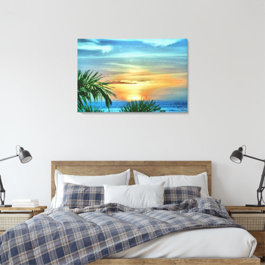 Puerto Sunset 1557 Impression d'art en toile (Insitu(Chambre))