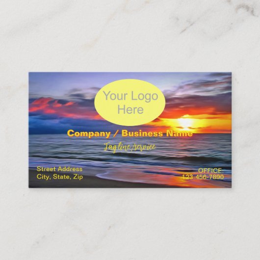 Puerto Sunset 1739 QR Code Visitekaartje (Voorkant)