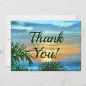 Puerto Sunset Dank u wel 1557 Bedankkaart (Voorkant)
