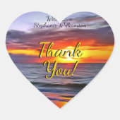 Puerto Sunset Dank u wel 1739 Hart Sticker (Voorkant)