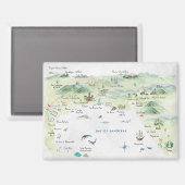 Puerto Vallarta | Aquarelle Aimant de voyage (Recto/Verso)